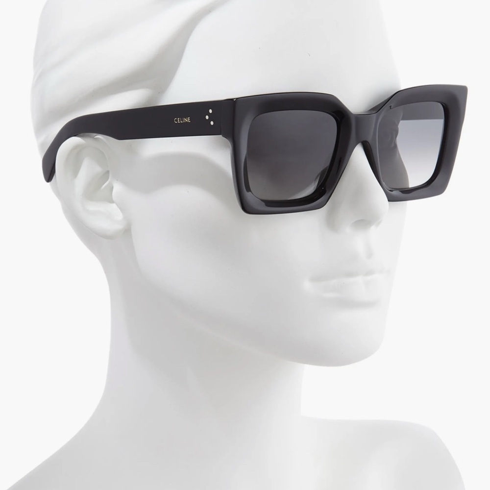 Céline 51mm black Polarized Square Sunglasses